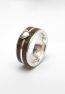 Wooden RIng with Heart Silver Female