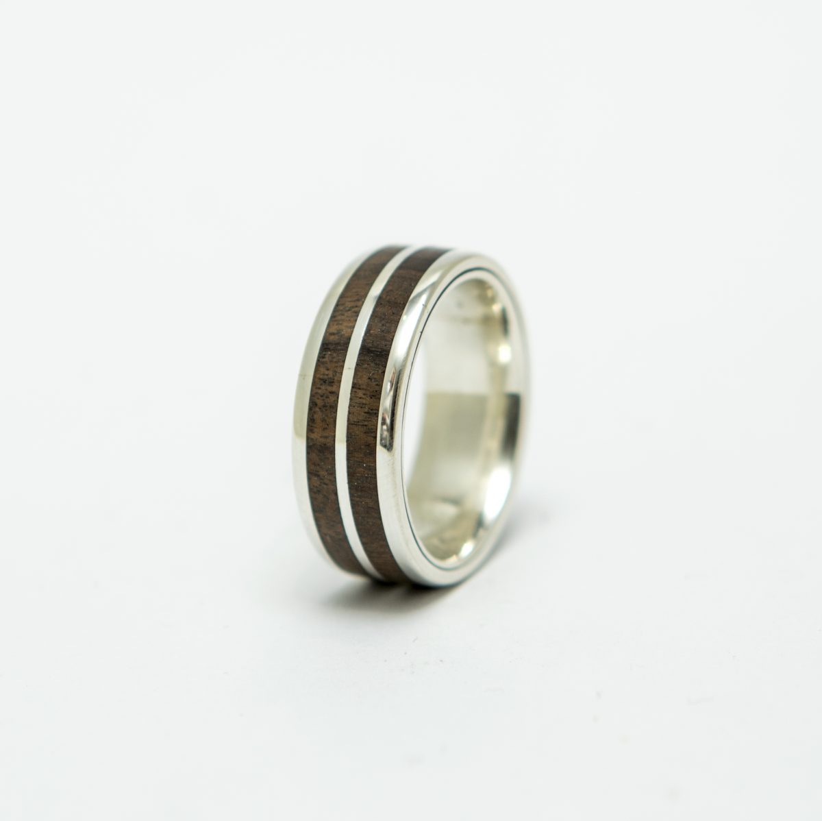 Wooden-ring-silver