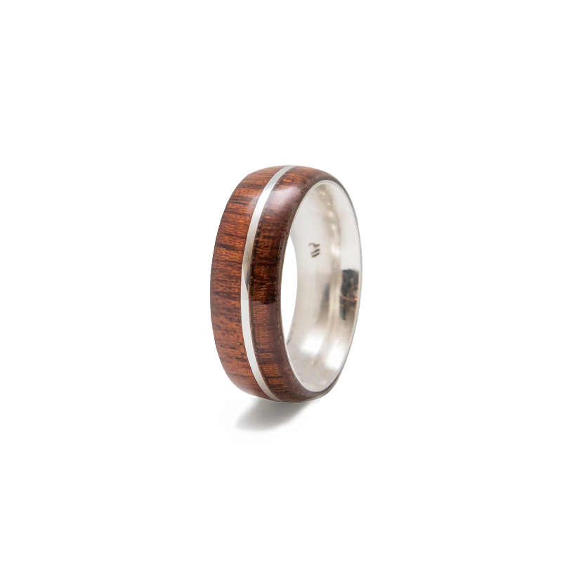 Wedding Engagement Rings, Rings for men and women Wood and silver ring Ring for couple SILVER and MAHAGONY wood Luxury wooden box